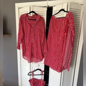 JCrew 3 Piece Bathing-suit cover up set